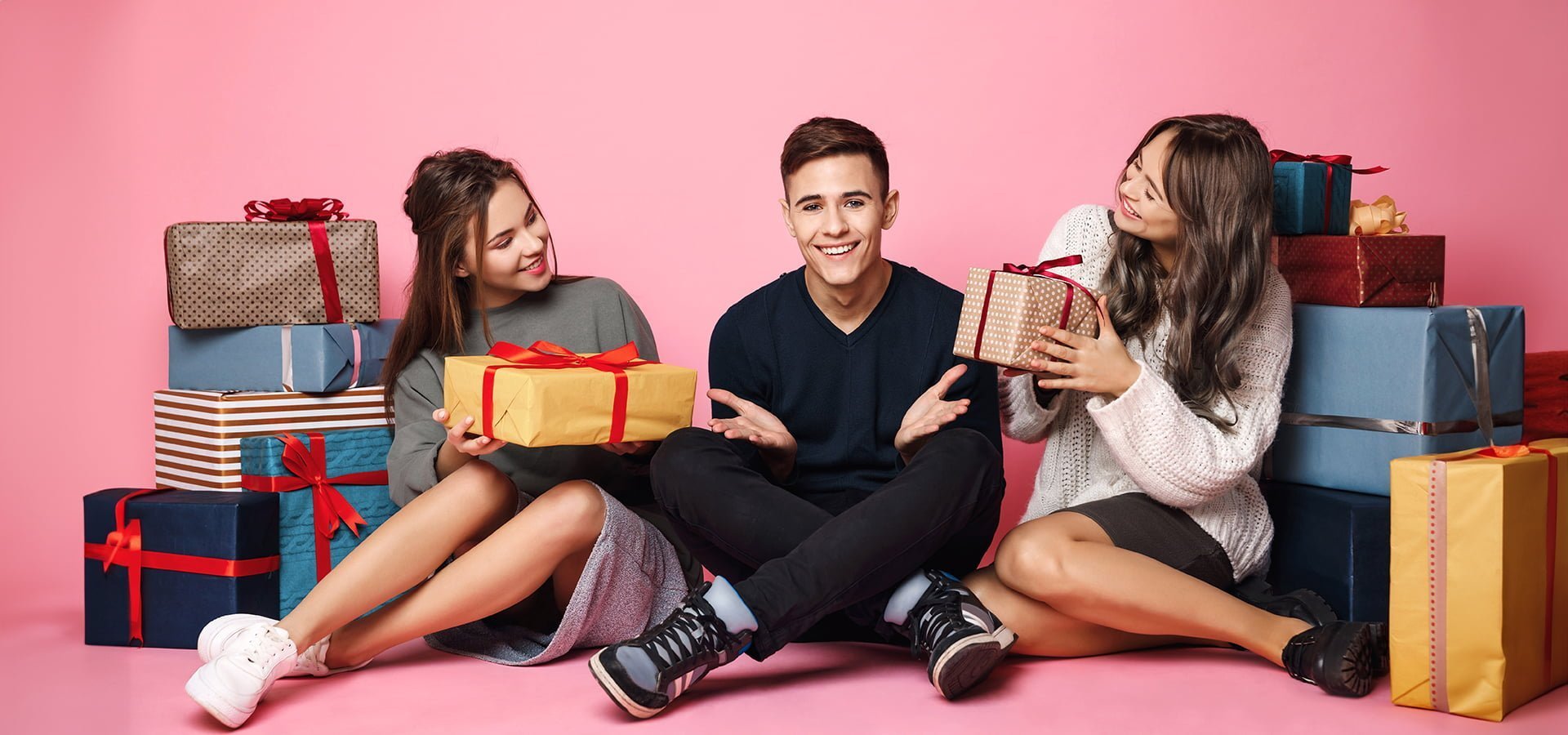 Teens Enoying with the gifts